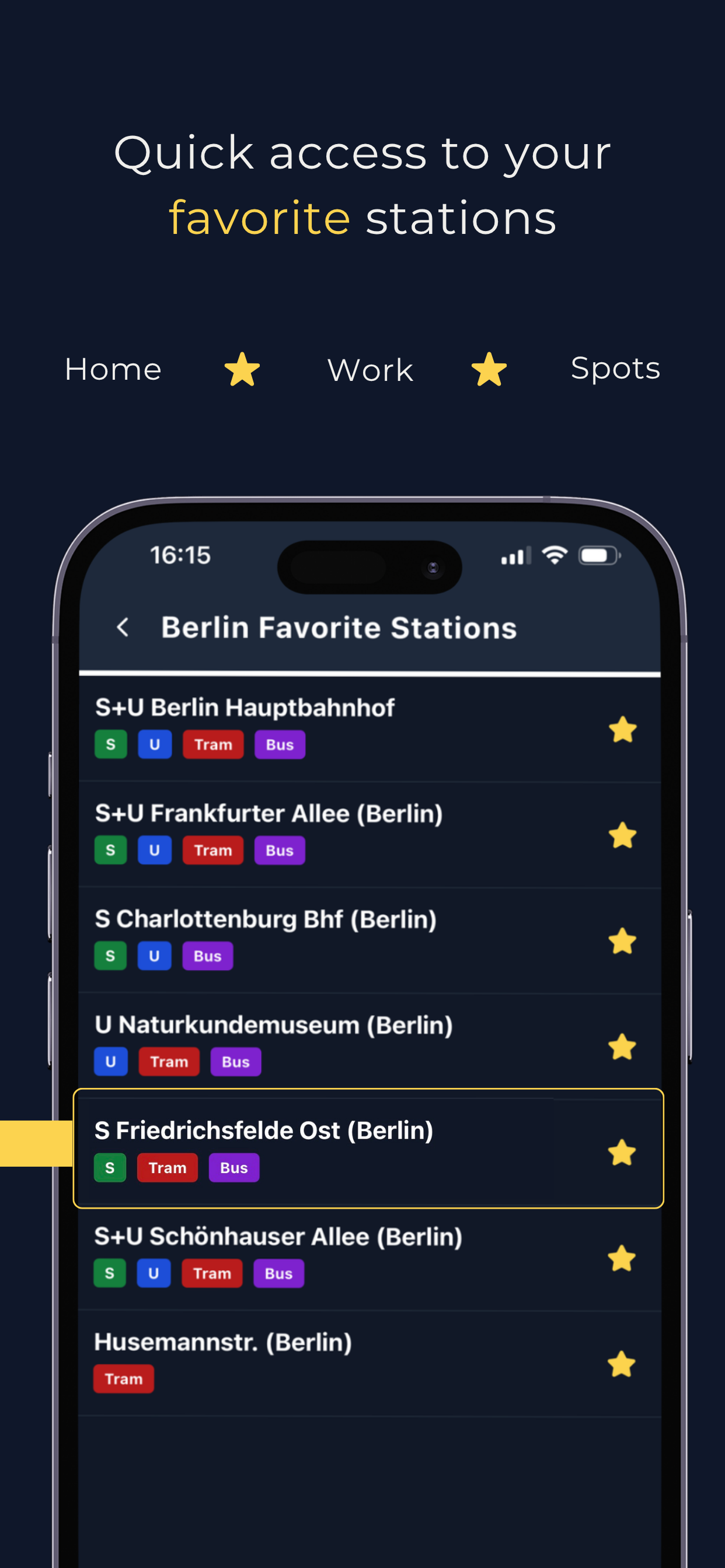 Favorite stations